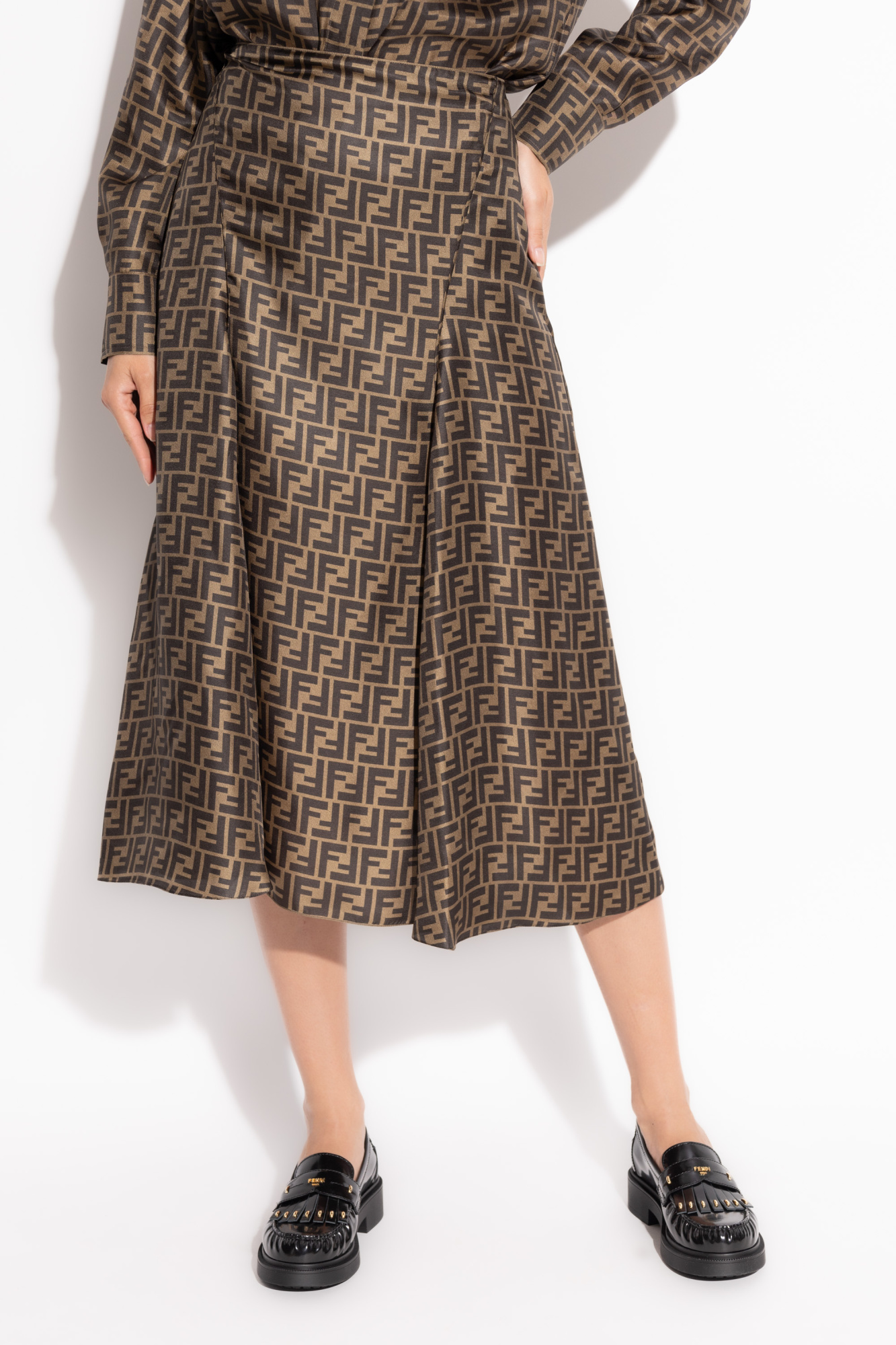 Brown Silk skirt Fendi - Vitkac France
